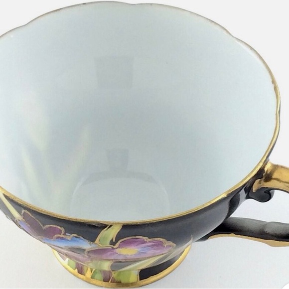 Stunning tea cup & saucer, Fleur Delis, hand painted in Occupied Japan. - Picture 11 of 13